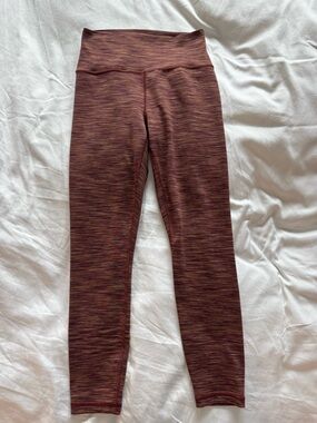 Athleta Marled Brick Red High-Rise Leggings